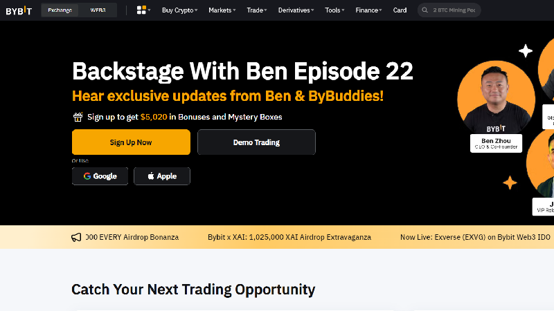 Bybit low-fee crypto exchange.