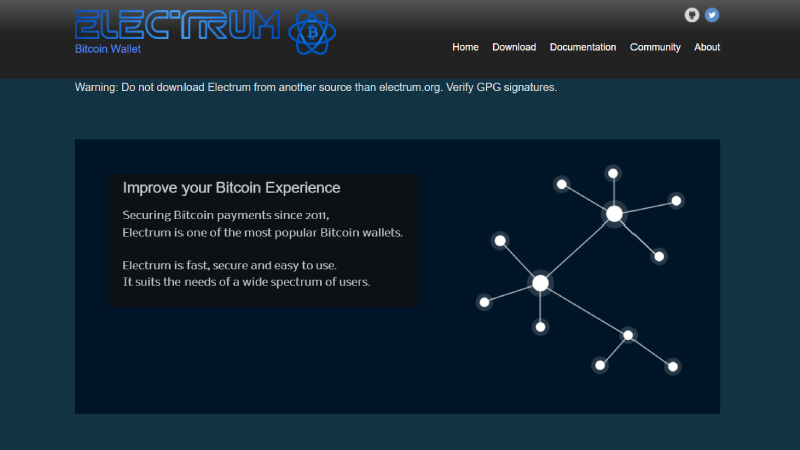 Electrum Crypto Wallet.