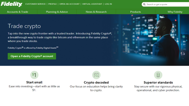 Fidelity crypto exchange